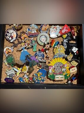 Disney Park
collectible pin lot LE LR Mystery Older pins Jumbo pin Epcot & more